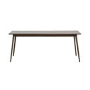 Barna bővíthető étkezőasztal tölgyfa dekoros asztallappal 190x90 cm Barrali – Unique Furniture