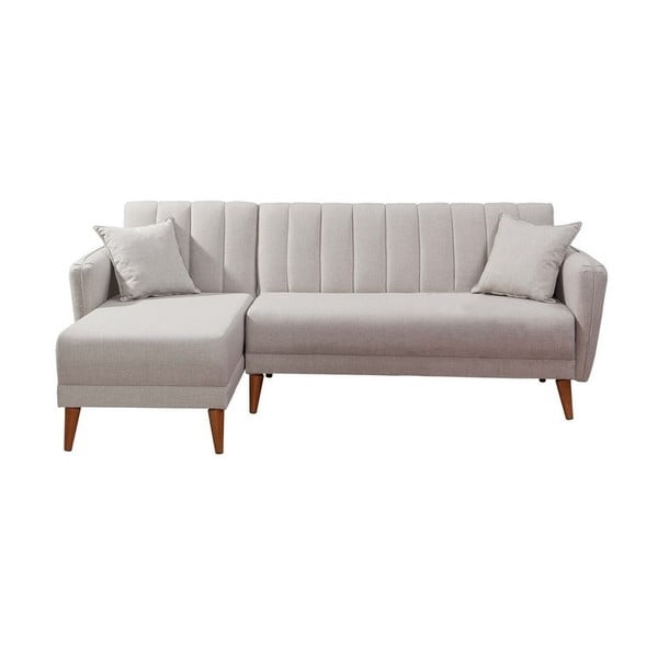 Rosalia krémszínű kinyitható kanapé, bal oldali kivitel