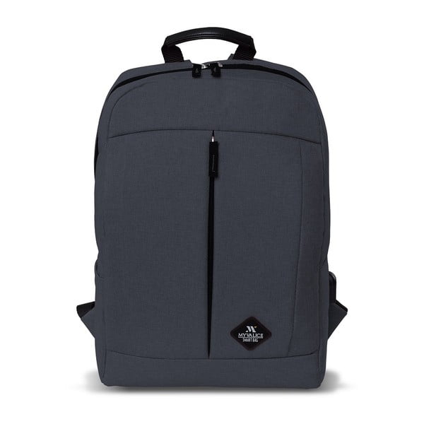 GALAXY Smart Bag antracitszürke hátizsák USB csatlakozóval - My Valice-image-1