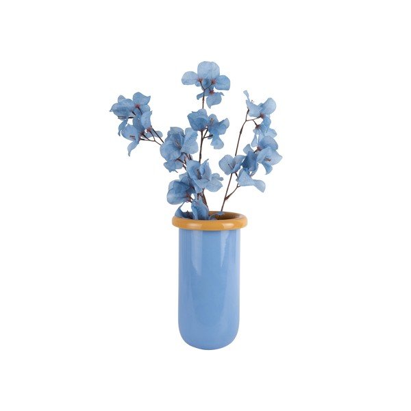 Kék üveg váza (magasság 25 cm) Plegado  – PT LIVING-image-3