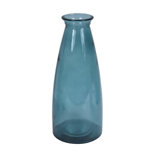 Florero kék újrahasznosított üveg váza, magasság 40 cm - Ego Dekor