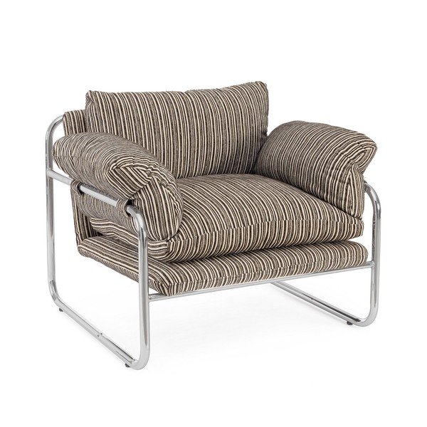 Khaki-barna fotel Morvana – Bizzotto