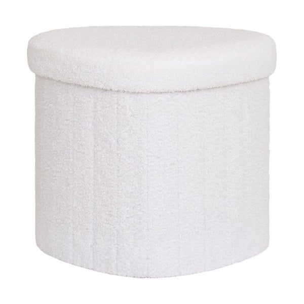 Fehér buklé puff Medford – House Nordic