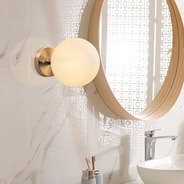 Fehér-bronzszínű fali lámpa ø 15 cm Atmaca – Opviq lights-image-3