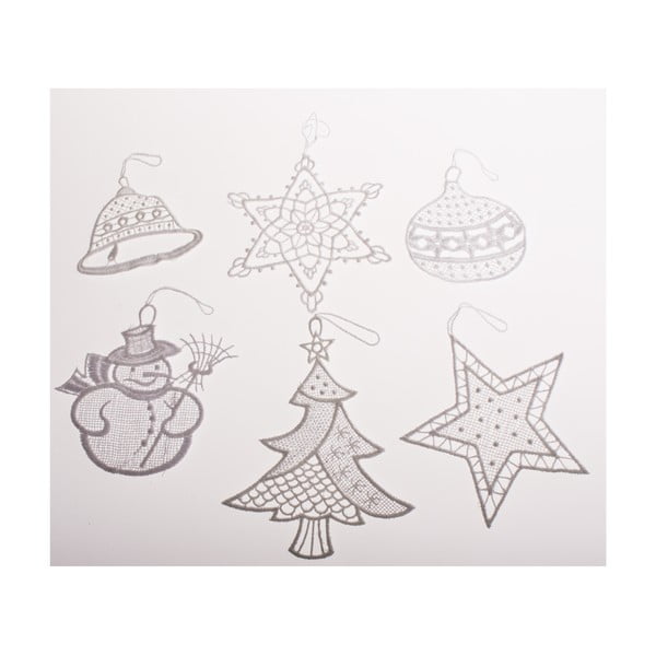 Textil karácsonyfadísz készlet 6 db-os 11 cm Knit – Dakls-image-1