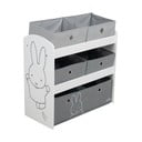 Fehér-szürke játéktároló 63,5x29,5x60 cm Miffy – Roba