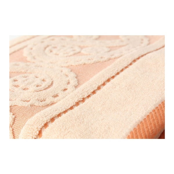Hurrem 2 részes lazacszínű kéztörlő szett, 50x90 cm - Confetti-image-1