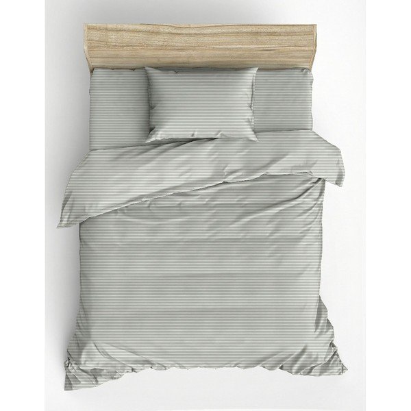 Zsályaszínű egyszemélyes ágyneműhuzat 200x140 cm Stripe  – Mijolnir-image-2