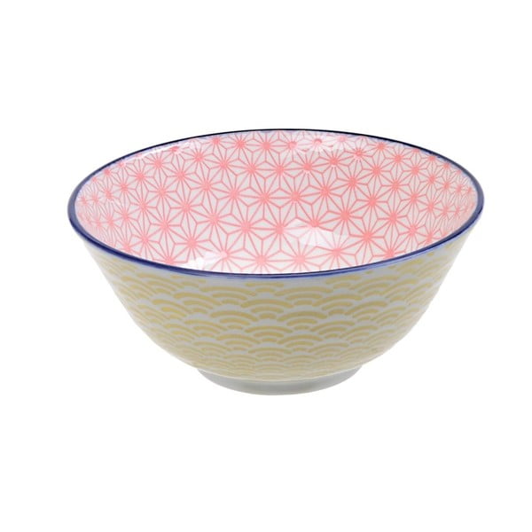 Star sárga-rózsaszín porcelán tál, ø 15,2 cm - Tokyo Design Studio
