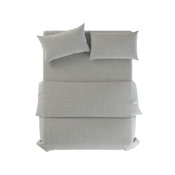 Szürkészöld kétszemélyes len ágyneműhuzat 200x200 cm Stone – Native Natural