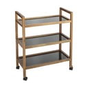 Fekete-natúr színű akácfa fürdőszobai polcos állvány 65x76,5 cm Fondi – Wenko