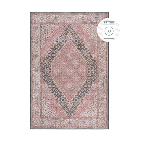 Rózsaszín mosható szőnyeg 152x230 cm Briony Traditional – Flair Rugs