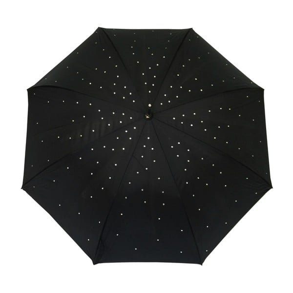 Strass fekete esernyő fehér pöttyökkel, ⌀ 97 cm