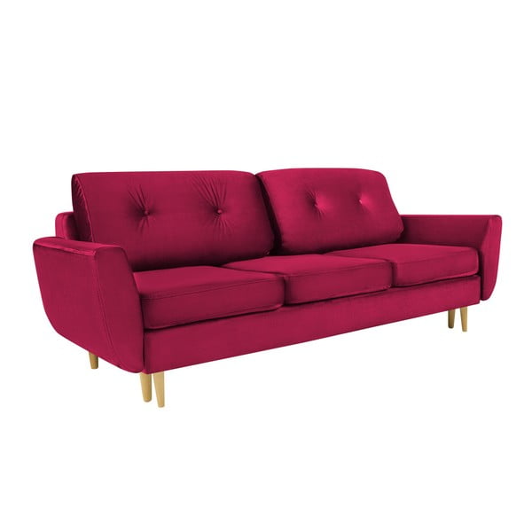 Silva rózsaszín 3 személyes kinyitható kanapé tárolóhellyel - Mazzini Sofas