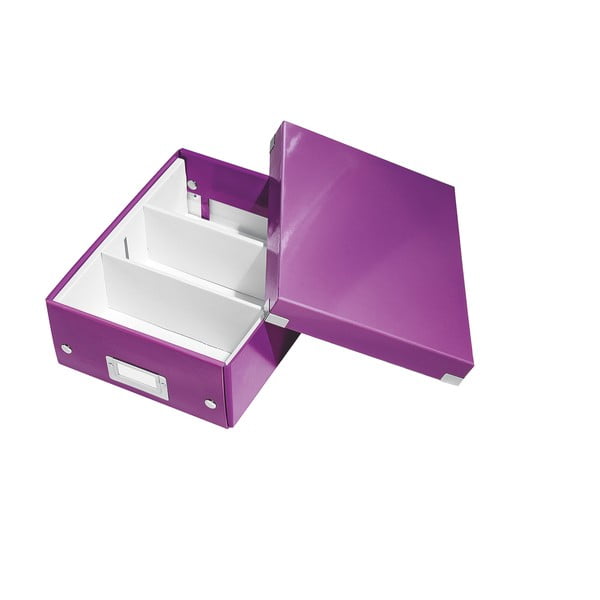 Office lila rendszerező doboz, hossz 28 cm Click&Store - Leitz