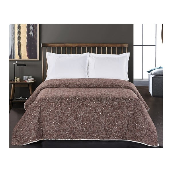 Alhambra barna-fehér kétoldalas mikroszálas ágytakaró, 220 x 240 cm - DecoKing-image-3