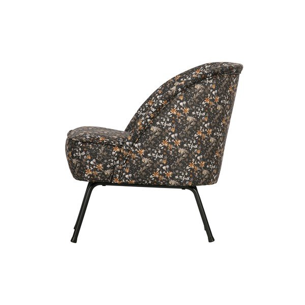 Vogue fekete virágmintás fotel - BePureHome-image-3