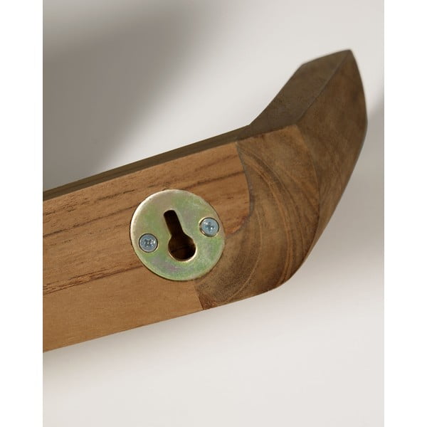 Natúr színű teakfa polc készlet 2 db-os 50 cm Shamel – Kave Home-image-3