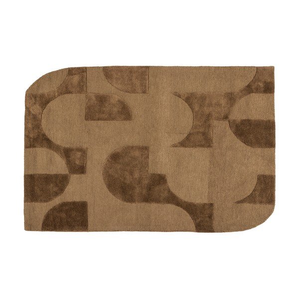 Barna gyapjúkeverék szőnyeg 170x240 cm Livo – WOOOD