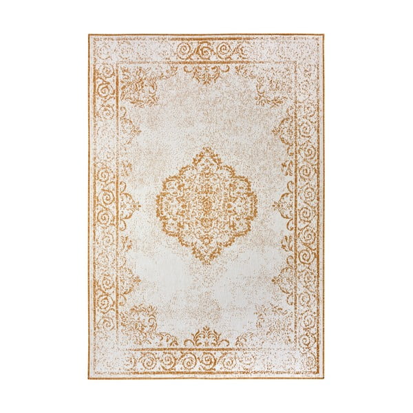 Okkersárga-fehér kültéri szőnyeg 200x290 cm Cebu – NORTHRUGS
