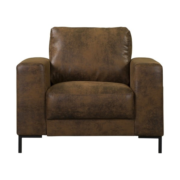 Barna bőrutánzat fotel Lofty Lilly – Miuform-image-2