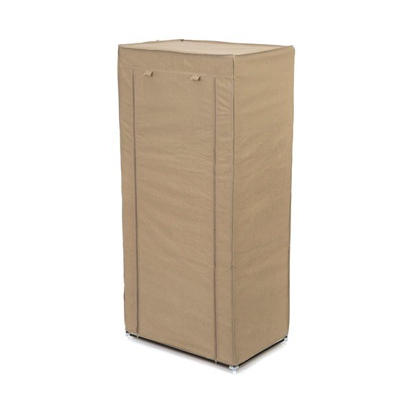 Wardrobe bézs textil ruhásszekrény, magasság 147 cm - Compactor-image-3