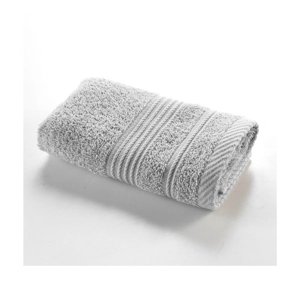 Világosszürke frottír pamut törölköző 30x50 cm Tendresse – douceur d'intérieur