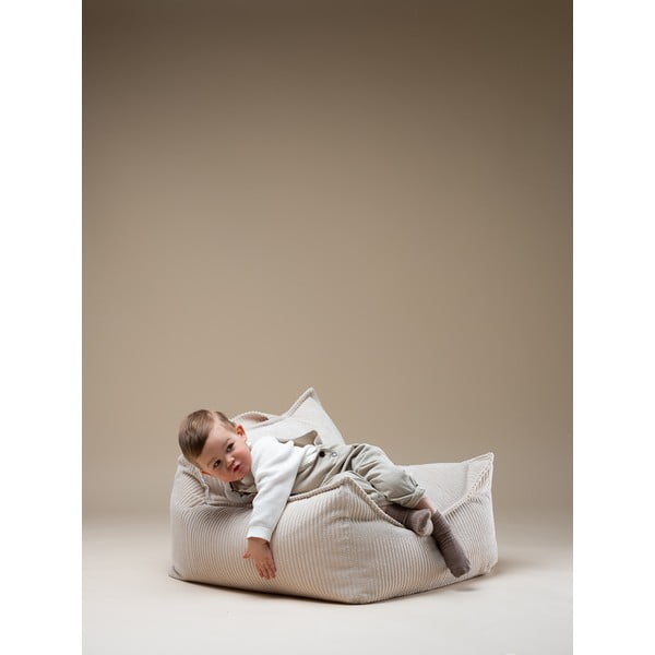Krémszínű kordbársony gyerek babzsákfotel Chair – Wigiwama-image-4