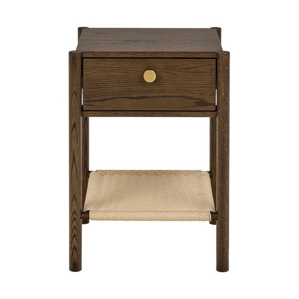 Sötét natúr színű éjjeliszekrény tölgyfa dekorral Monfort – Actona