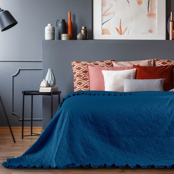Tilia kék ágytakaró, 260 x 240 cm - AmeliaHome