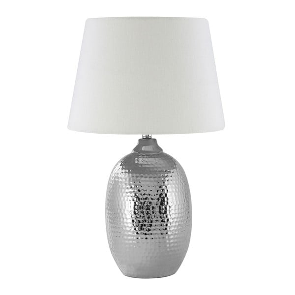 Jane asztali lámpa, ezüst színű alappal - Premier Housewares