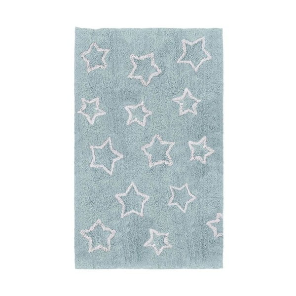 White Stars kék kézzel készített gyerekszőnyeg, 120 x 160 cm - Tanuki