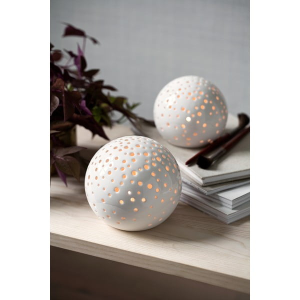 Nobili fehér csontporcelán karácsonyi gyertyatartó, ⌀ 14 cm - Kähler Design-image-1