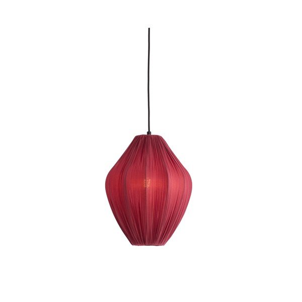 Borvörös függőlámpa textil búrával ø 12 cm Verita – Light & Living-image-2