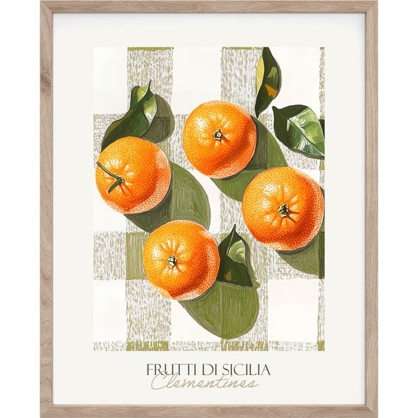 Nyomtatott keretezett kép 40x50 cm Mandarines  – Styler