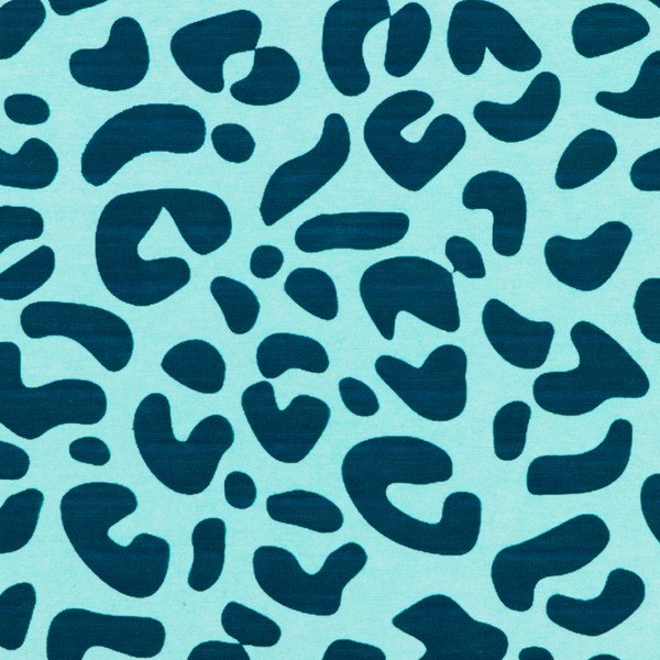 Világoskék fürdőszobai kilépő 39x60 cm Leopard – Artsy Doormats-image-3