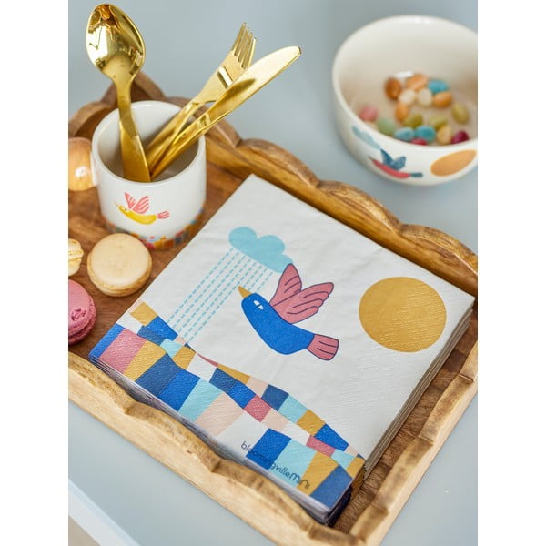 Papír szalvéta szett 20 db-os 33x33 cm Colorine – Bloomingville Mini-image-3