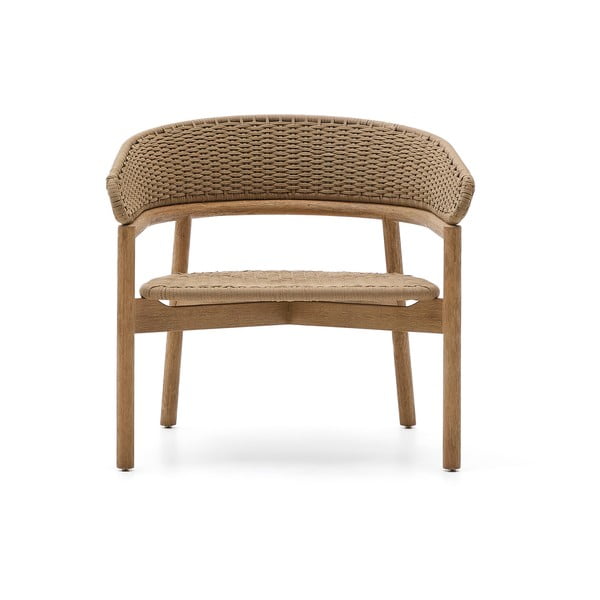 Natúr színű tömörfa kerti fotel Arinella – Kave Home-image-3