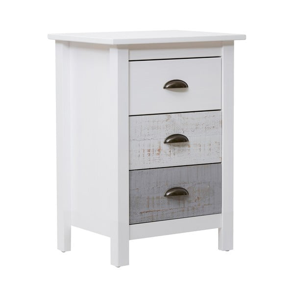 Romantica fehér-szürke éjjeliszekrény - Marckeric-image-2
