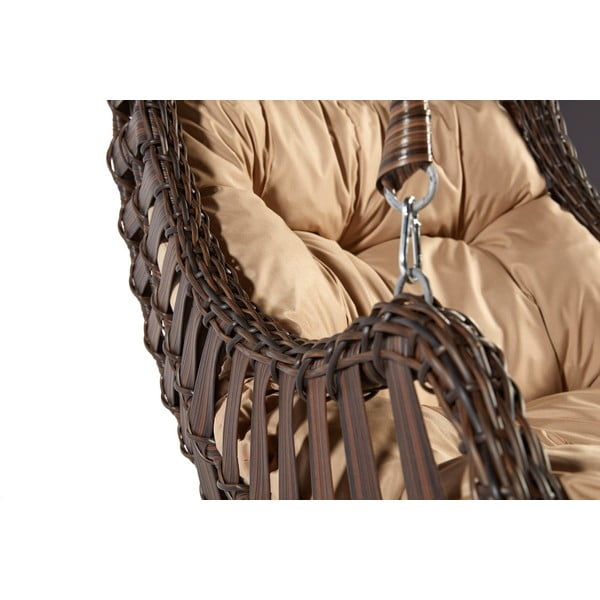 Barna rattan kerti függőfotel Alacati – Floriane Garden-image-4