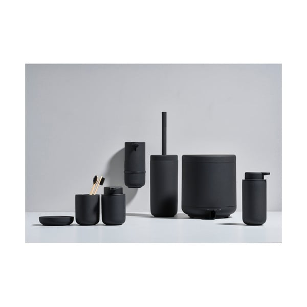 Fekete agyagkerámia szappanadagoló 450 ml Ume – Zone-image-3