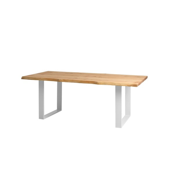 Feld étkezőasztal tölgyfa asztallappal, 200 x 100 cm - Custom Form