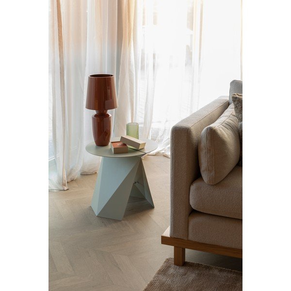 Fém kerek tárolóasztal 45x46 cm Foldy – Zuiver-image-1