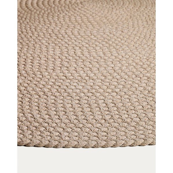 Krémszínű kerek kültéri-beltéri szőnyeg ø 200 cm Despas – Kave Home-image-4