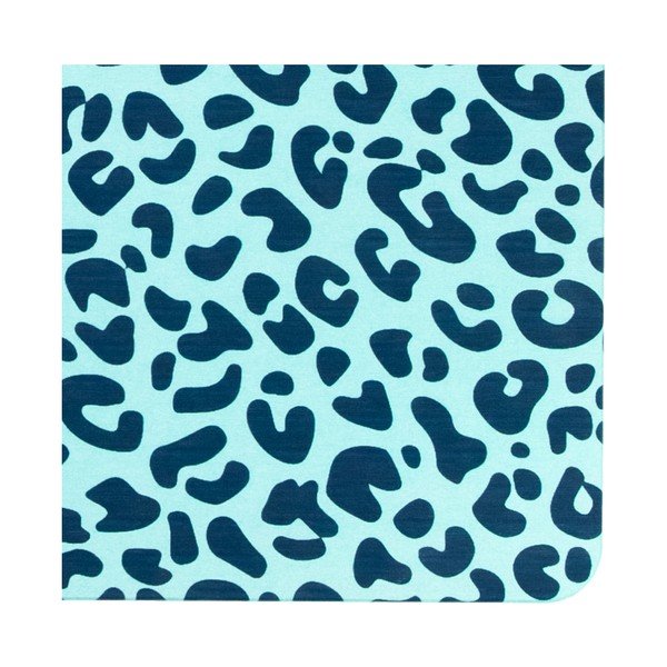 Világoskék fürdőszobai kilépő 39x60 cm Leopard – Artsy Doormats-image-2