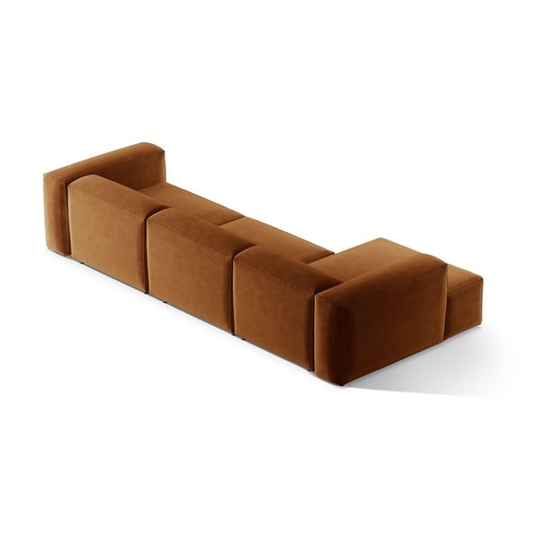 Téglavörös sarokkanapé (bal oldali-heverő résszel) Bergamo – Cosmopolitan Design-image-4