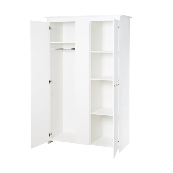 Fehér gyerek ruhásszekrény 119x190x52 cm Anton – Roba-image-4