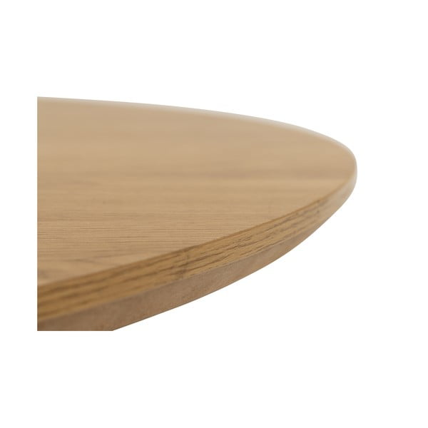 Kerek dohányzóasztal tölgyfa dekoros asztallappal ø 80 cm Yale - Actona-image-3