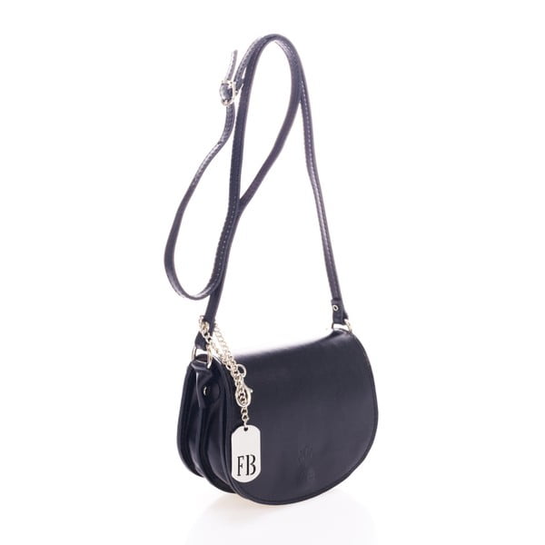 Bubo valódi fekete bőrtáska - Federica Bassi-image-2