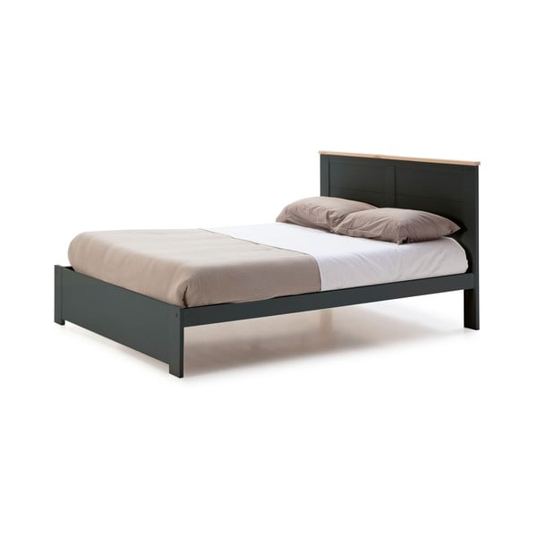 Antracitszürke franciaágy 140x190 cm Akira – Marckeric-image-3